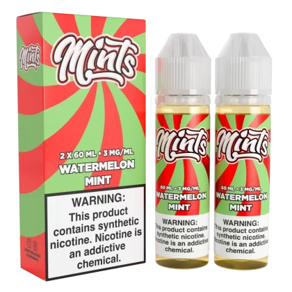 Mints Vape Co - Watermelon Mint - 120ML E-Liquid (Twin 60ML Pack) - 3MG
