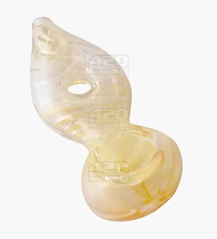 Donut Map Fume Striped Hand Pipe | 4in Long – Glass – Assorted