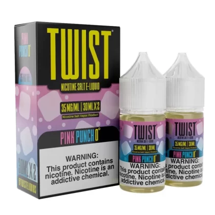 Twist e-Liquids Salt Pink Punch 0 eJuice - 60mL (2x30mL); Vape Product, Vape Product; Twist eLiquids
