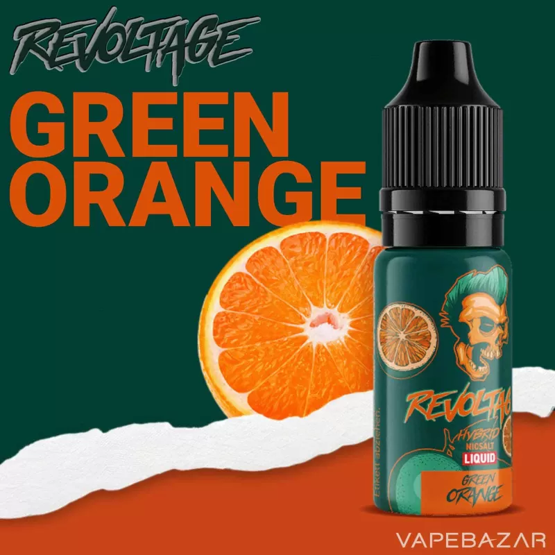Revoltage Hybrid Nicsalt Liquid – Green Orange - Vapebazar