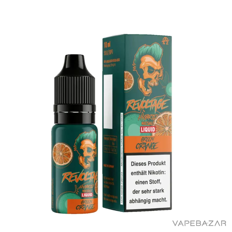 Revoltage Hybrid Nicsalt Liquid – Green Orange - Vapebazar - Image 3