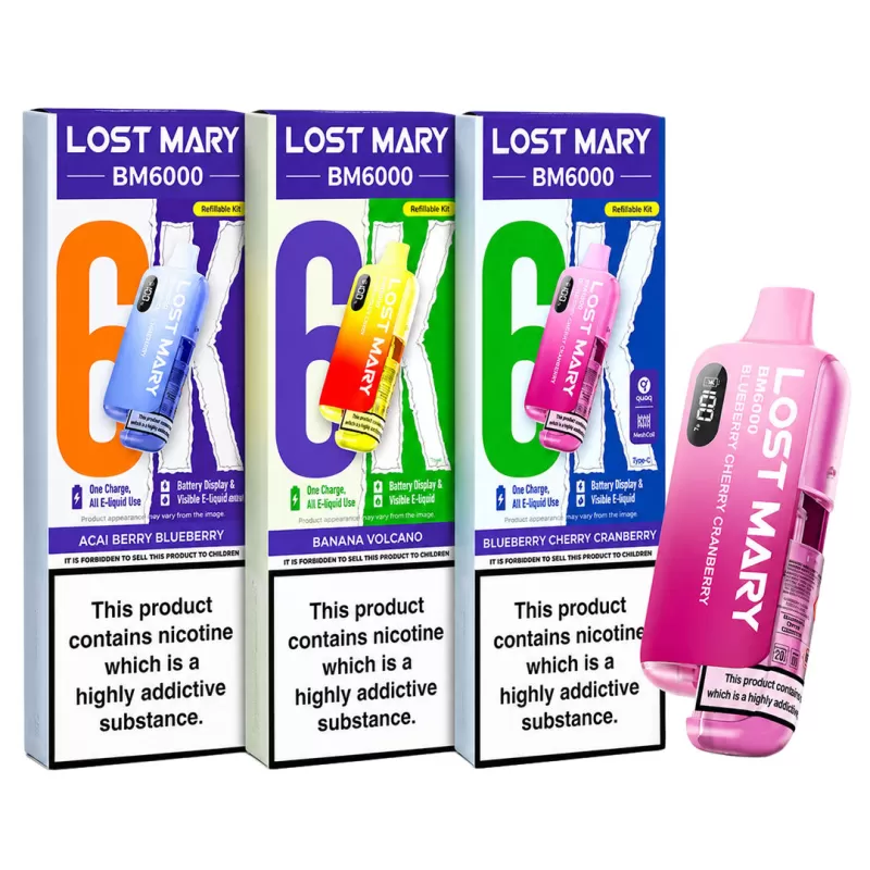 Lost Mary BM6000 Prefilled Vape KIT 10mg - Mr Blue