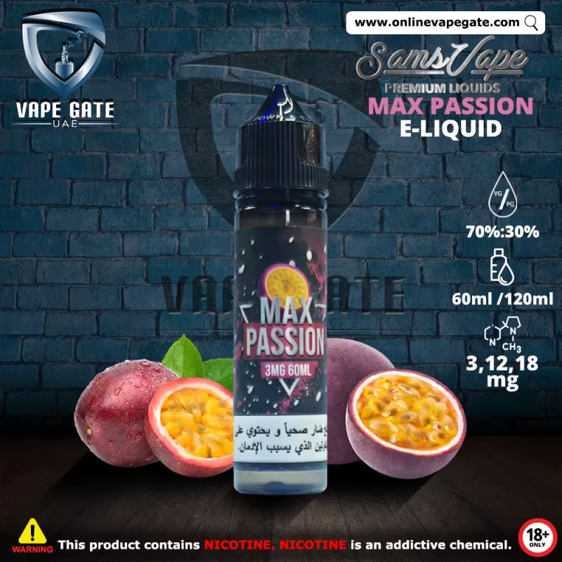 Max Passion E-Liquid - Sam Vapes - 12 mg / 60 ml