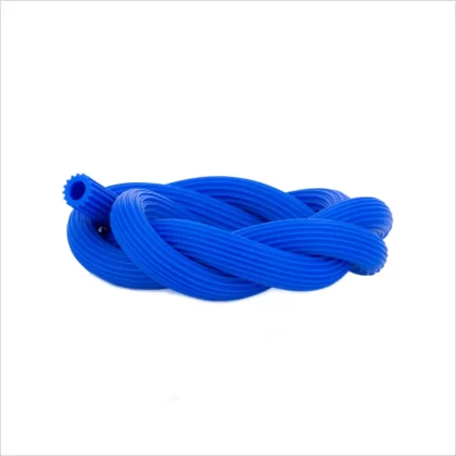 Wąż silikonowy karbowany Blue