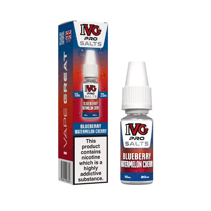 Blueberry Watermelon Cherry Nic Salt E-Liquid by IVG Pro - 20 mg - High Strength