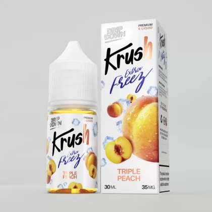 Drip Down Krush Extra Freeze – Triple Peach 30ml (35/55 Mg) - Vape Product, Vape Product