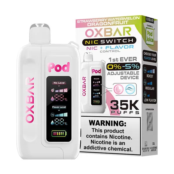 Oxbar x Pod Juice Nic-Switch 35K Disposable Device - 35,000 Puffs - Clear - Image 2