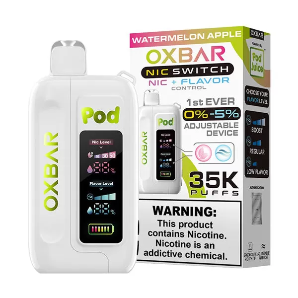 Oxbar x Pod Juice Nic-Switch 35K Disposable Device - 35,000 Puffs - Clear - Image 3