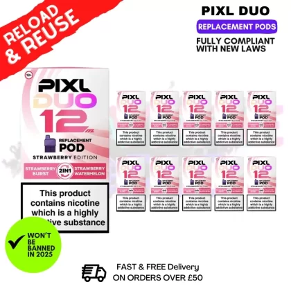 Strawberry Edition Pixl Duo Replacement Pods – Box Of 10