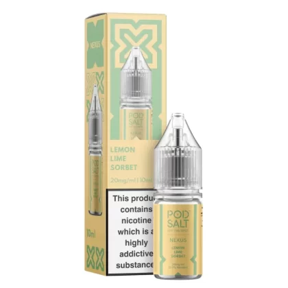 POD SALT NEXUS LEMON LIME SORBET 10ML NIC SALT E-LIQUID