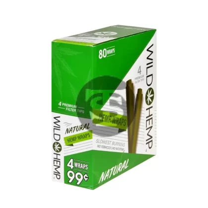 Wild Hemp Wraps Natural 20 packs of 4, 99c pre-price
