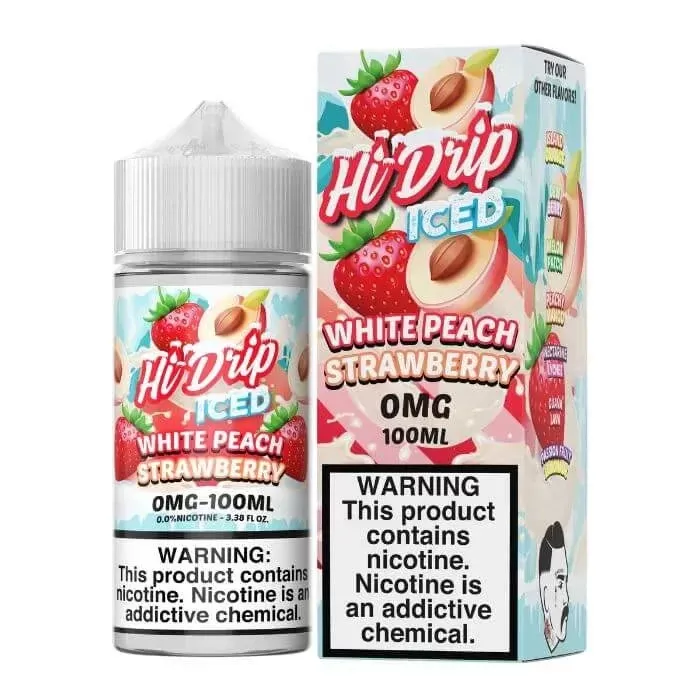 White Peach Strawberry Iced E-Liquid by Hi-Drip