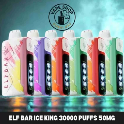 ELF BAR Ice King 30000 Puffs 50MG Disposable Vape in Dubai - Vape Product, BOX OF 5 PCS; Americano, Blackberry Cranberry