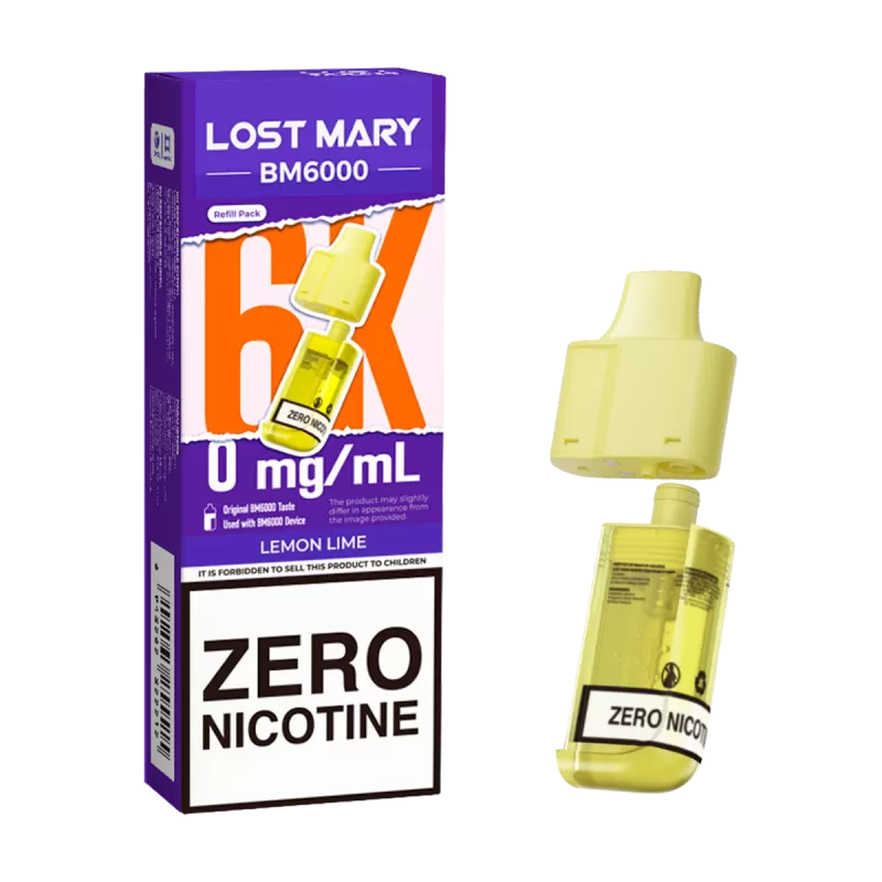 Lemon Lime Lost Mary BM6000 Refill Pack - 10mg - Vape Product - Image 3