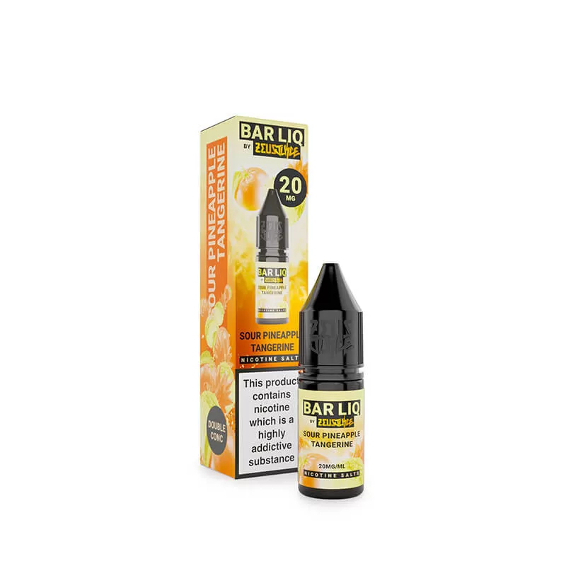 Zeus Juice Bar Liq Sour Pineapple Tangerine Nic Salt E-Liquid 10ml - 20mg - Image 3