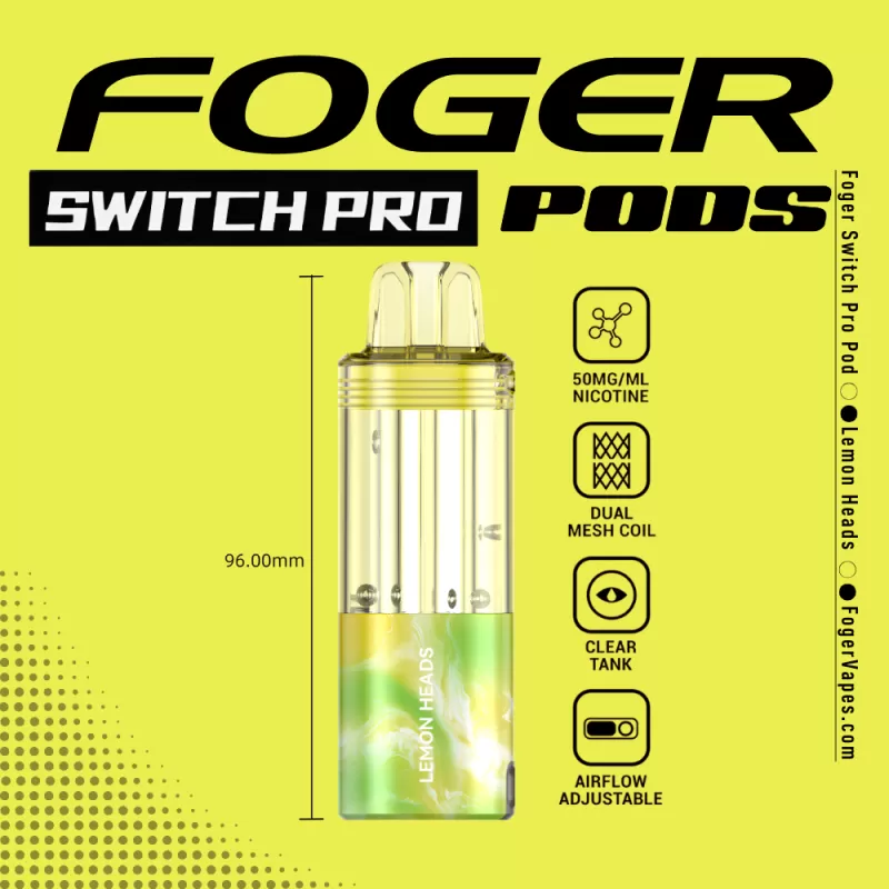 Lemon Heads Foger Switch Pro Pod | 30K Puffs