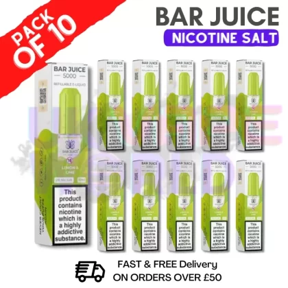 Lemon Lime Bar Juice 5000 Nic Salt | Box of 10 | ONLY £13.99