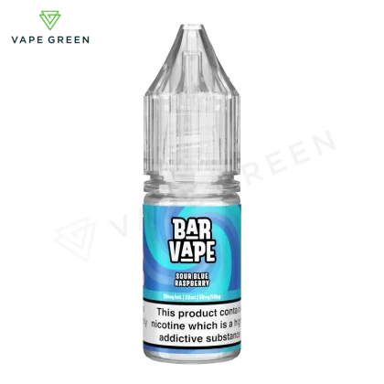Sour Blue Raspberry Nic Salt E-Liquid by Bar Vape - Eliquidsupply
