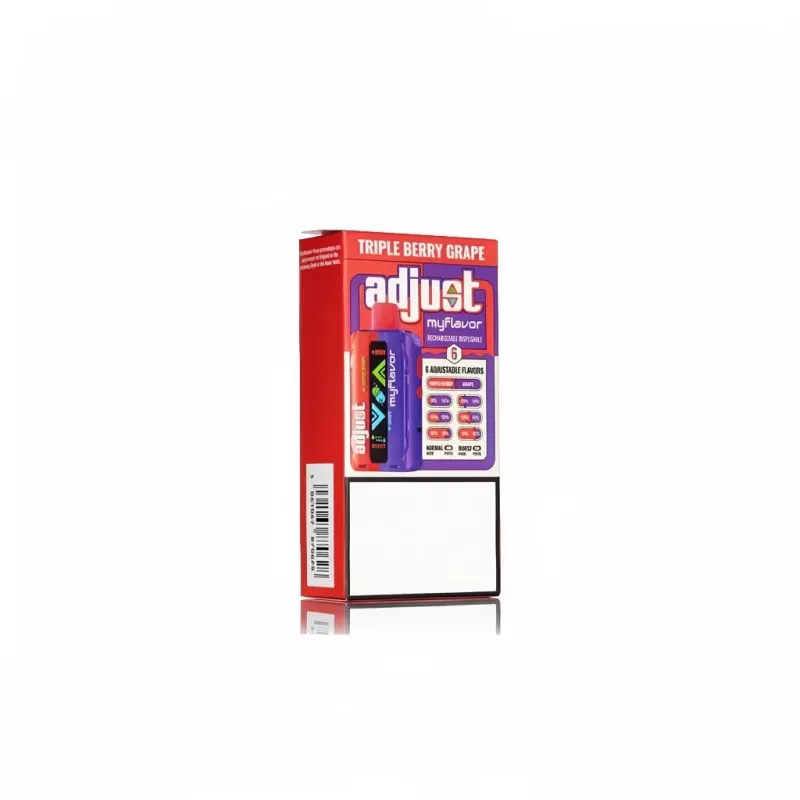 Adjust MyFlavor 40K Disposable 20mL 6-Level Flavor Vape - Midnight Ice Chill, Mixed Mint; Black Razz Baja, Blue Razz Ice (37307D) - Image 3