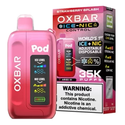 Strawberry Splash – Pod Juice X Oxbar Ice-Nic 35K