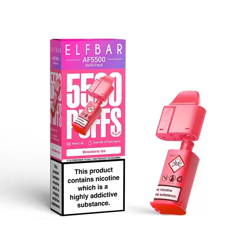 Elf Bar AF5500 Refill Pack Strawberry Ice - Strength#20mg (7684D8)