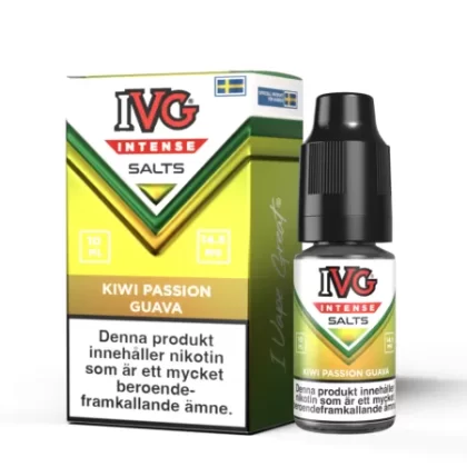 IVG Intense Salts – Kiwi Passion Guava 14,5mg 10ml - E Ciggbolaget Se