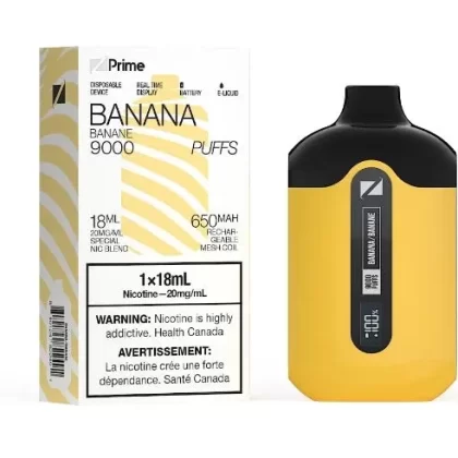 ZPrime Disposable Vape – 9000 Puffs – Banana