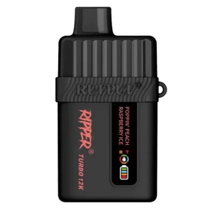 RIPPER TURBO 12K Disposable Vape – Poppin Peach Raspberry Ice