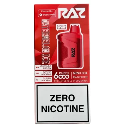 Watermelon Ice – RAZ CA6000 – Zero Nicotine