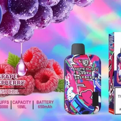 Hyperjoy 10000 Puffs Disposable Vape - Flavors#Blue Razz>Cool Mint>DOUBLE APPLE>Energy>Green Apple>Kiwi Passion Fruit Guava>MANGO ICE>Strawberry Mango>watermelon ice>Grape Raspberry>Lemon Co
