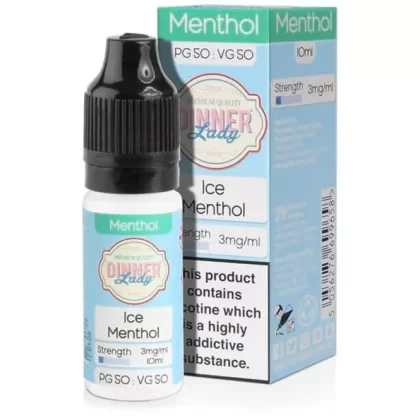 Dinner Lady Ice Menthol E-Liquid – 50/50 Series (10ml)