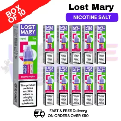 Cherry Mojito Lost Mary Nic Salt BOX OF 10