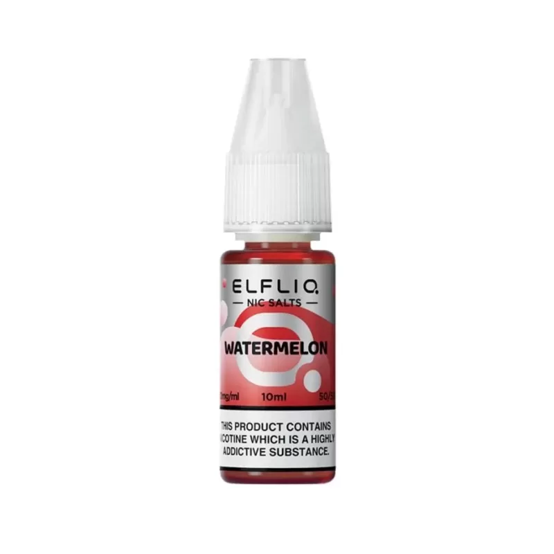 Elfliq Watermelon 10mg and 20mg Salt Nicotine E Liquid - 10mg 1% / 20mg 2%