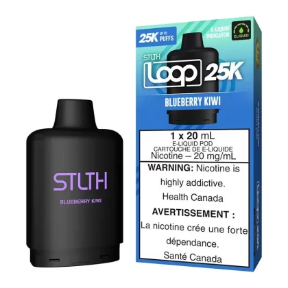 STLTH Loop 25K E-Liquid Pod Pack – Blueberry Kiwi - Nicotine Strength#20mg/ml