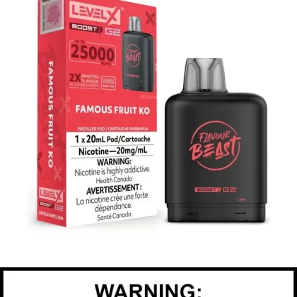 Famous Fruit KO Flavour Beast Level X Boost G2 Pods