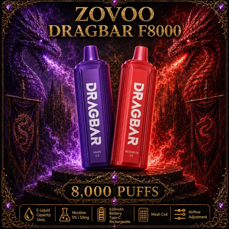 ZoVoo DragBar F8000 - Grape Ice - Vapeciga