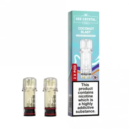 SKE Crystal Plus Coconut Blast Nic Salt E Liquid Pods – Crystal Plus (2 x 2ml)