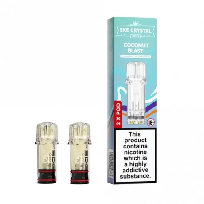 SKE Crystal Plus Coconut Blast Nic Salt E Liquid Pods – Crystal Plus (2 x 2ml)