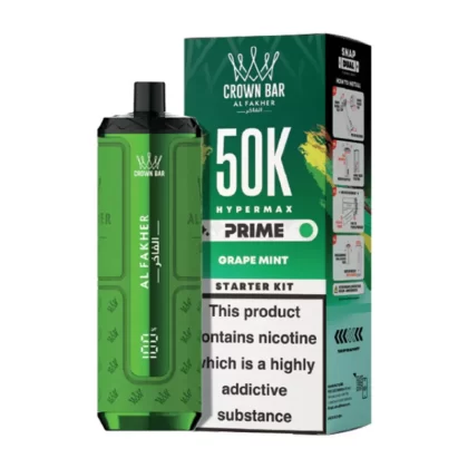 Al Fakher Hypermax Prime 50K Prefilled Pod Kit Grape Mint - 20mg