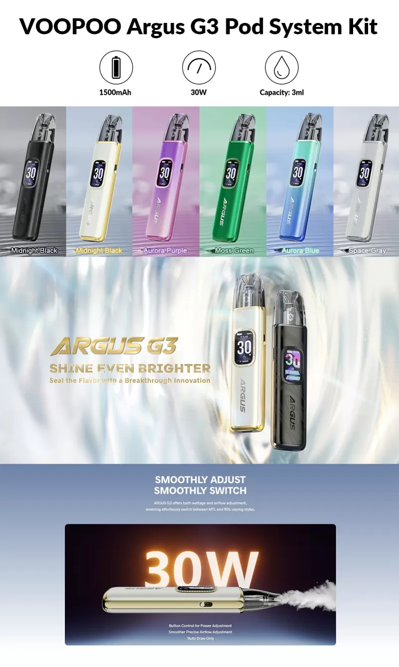 VOOPOO Argus G3 Pod Kit 1500mAh - Image 3
