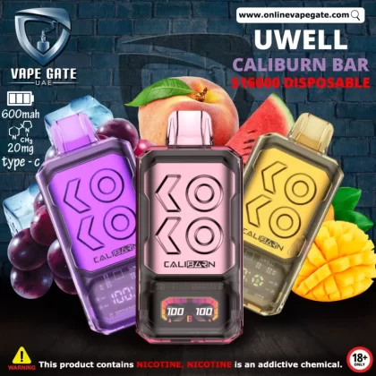 Uwell - Caliburn Bar S16000 Disposable Vape - Strawberry Mango / 20 mg