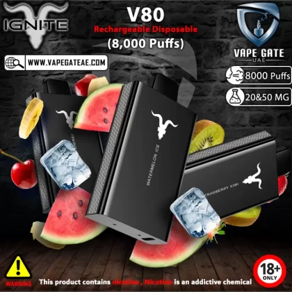 IGNITE - V80 Rechargeable Disposable Vape (8000 Puffs) - 50 mg / Blueberry Lemon