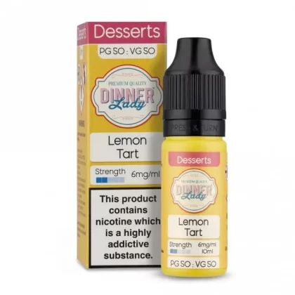 Dinner Lady Lemon Tart E Liquid – 50/50 Series (10ml)