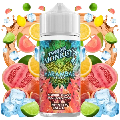 Twelve Monkeys Ice Age Harambae Iced 100ml E-Liquid Shortfill - Vapourdeal Co