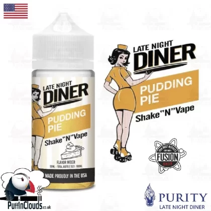 Late Night Diner Pudding Pie Shake n Vape E-Liquid (50ml 0mg)
