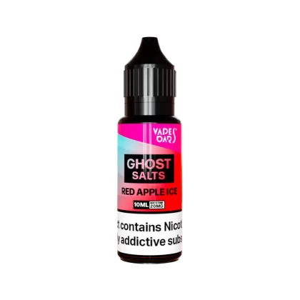 Vapes Bars Ghost Salts Red Apple Ice Nic Salt - 10 Pack - 20mg