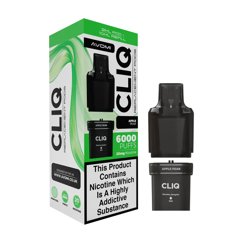 Apple Pear Avomi Cliq 6000 Refill Pack - Ecigwizard
