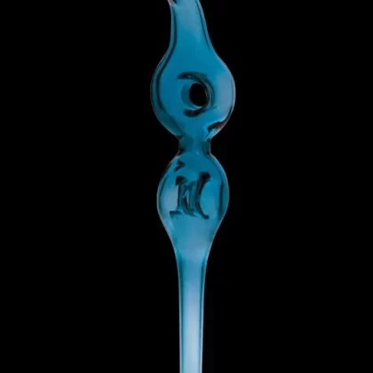 Double Donut Vapor Straw Dab Collector - Color#Blue>Clear>Green