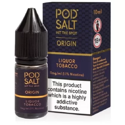 Pod Salt Liquor Tobacco Nicotine Salt E Liquid (10ml)