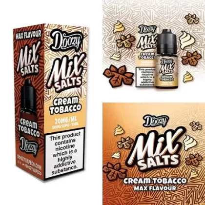 Doozy Mix Salts Cream Tobacco Nic Salt E-liquid - Eliquidsupply